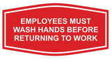 Signs ByLITA Fancy Employees Must Wash Hands Before Returning to Work Sign