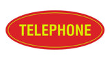 Oval TELEPHONE Sign