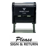 Please Sign And Return Self Inking Rubber Stamp