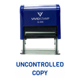 Blue UNCONTROLLED COPY Self Inking Rubber Stamp