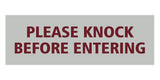 Signs ByLITA Basic Please Knock Before Entering