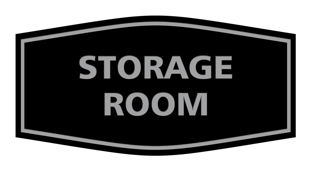 Black / Silver Signs ByLITA Fancy Storage Room Sign