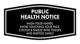 Fancy Public Health Notice Please Wash Your Hands Sign