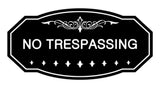 Victorian No Trespassing Sign