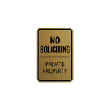 Portrait Round No Soliciting Private Property Sign