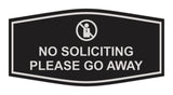 Fancy No Soliciting Please Go Away Wall or Door Sign