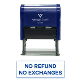No Refunds No Exchanges Self Inking Rubber Stamp