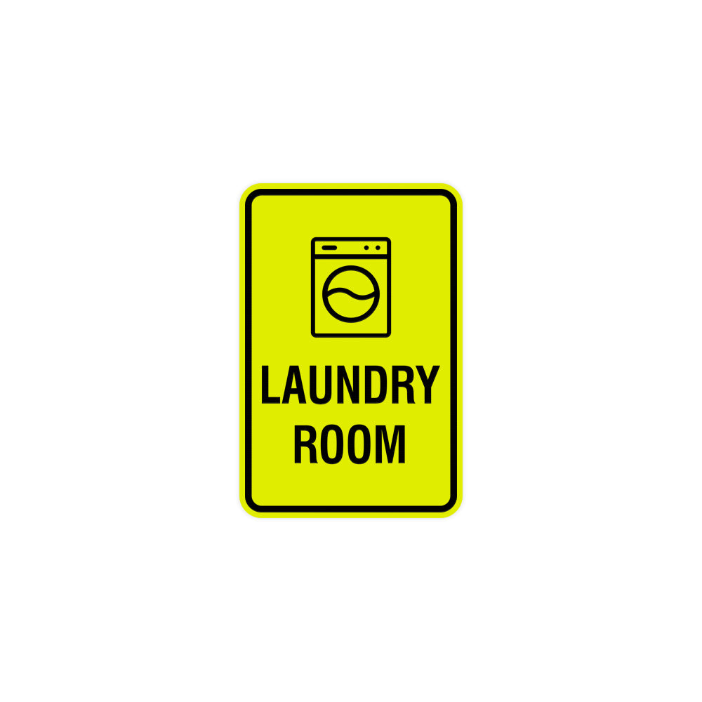 Portrait Round Laundry Room Sign
