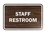 Signs ByLITA Classic Framed Staff Restroom Sign