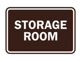 Dark Brown Signs ByLITA Classic Framed Storage Room Sign