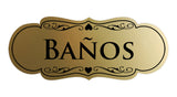 Signs ByLITA Designer Spanish Baños Sign