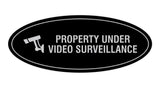 Oval Property Under Video Surveillance Sign