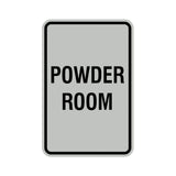 Signs ByLITA Portrait Round Powder Room Sign with Adhesive Tape, Mounts On Any Surface, Weather Resistant, Indoor/Outdoor Use