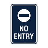 Portrait Round No Entry Sign