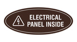 Oval Electrical Panel Inside Sign