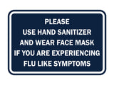 Classic Framed Please Use Hand Sanitizer and Wear Face Mask Sign