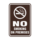 Portrait Round No Smoking On Premises Sign