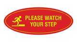 Signs ByLITA Oval Classy Please Watch Your Step Sign