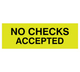 Signs ByLITA Basic No Checks Accepted Sign