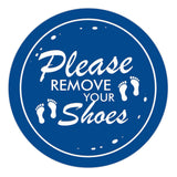 PLEASE REMOVE SHOES Circle Wall Door Sign