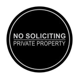 Signs ByLITA Circle No Soliciting Private Property Sign