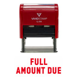 FULL AMOUNT DUE Self Inking Rubber Stamp