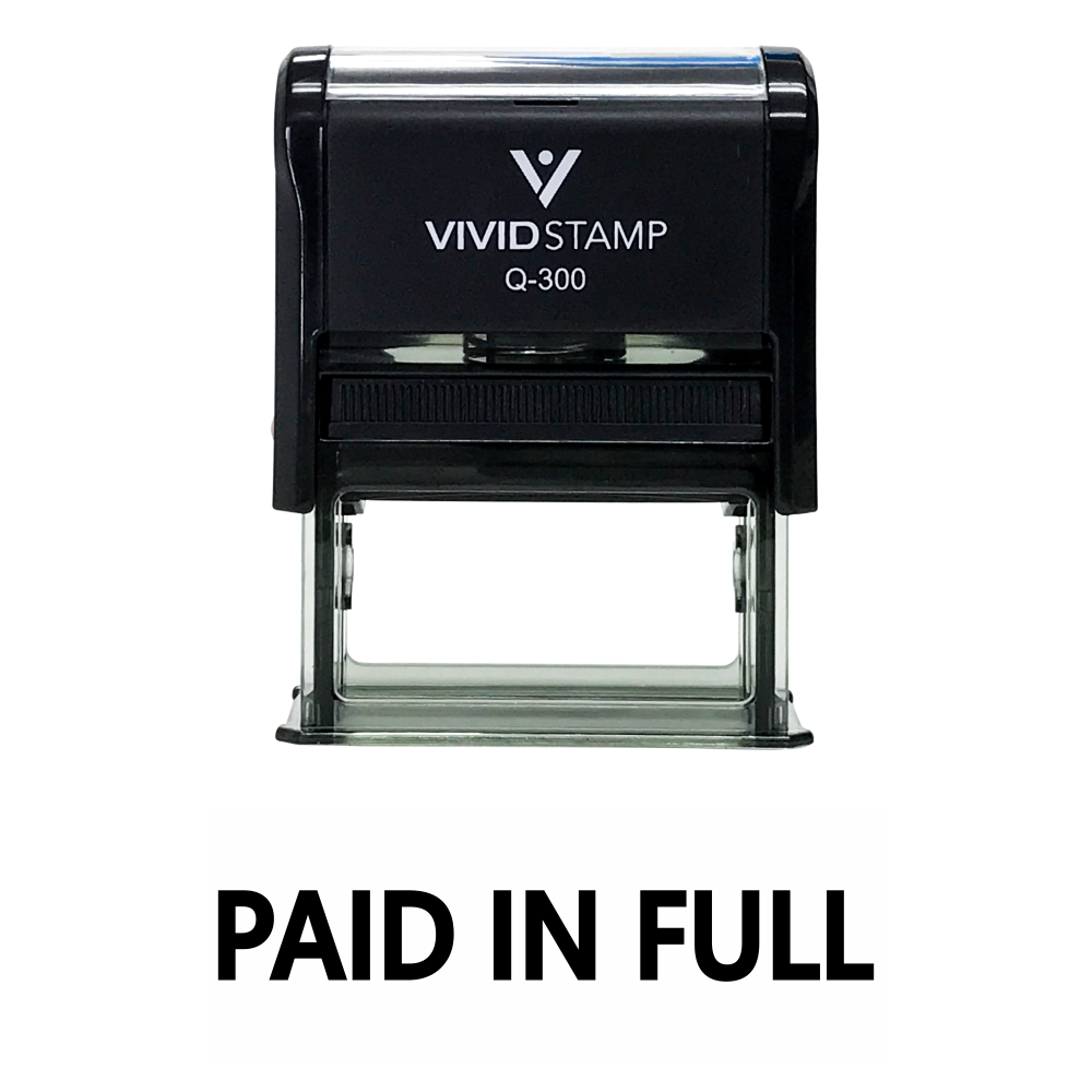 Basic PAID IN FULL Self Inking Rubber Stamp