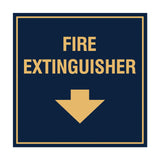 Square Fire extinguisher Sign with Adhesive Tape, Mounts On Any Surface, Weather Resistant