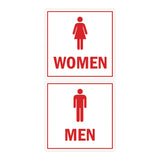 Square men women sign set with Adhesive Tape, Mounts On Any Surface, Weather Resistant