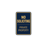 Portrait Round No Soliciting Private Property Sign