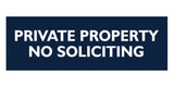 Signs ByLITA Basic Private Property No Soliciting Sign