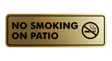Standard No Smoking On Patio Sign