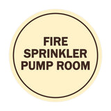 Signs ByLITA Circle Fire Sprinkler Pump Room Sign