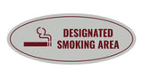 Signs ByLITA Oval Designated Smoking Area Sign