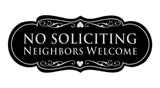 Signs ByLITA Designer No Soliciting Neighbors Welcome Sign