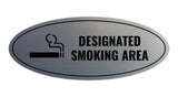 Signs ByLITA Oval Designated Smoking Area Sign