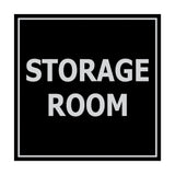 Black / Silver Signs ByLITA Square Storage Room Sign
