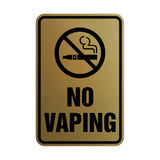 Portrait Round No Vaping Sign