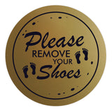 PLEASE REMOVE SHOES Circle Wall Door Sign