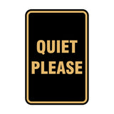 Portrait Round Quiet Please Sign
