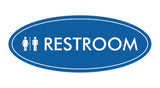 Signs ByLITA Oval Unisex Restroom Sign