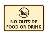 Signs ByLITA Classic Framed No outside food or drink Sign