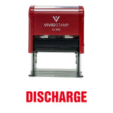 Red Discharge Self Inking Rubber Stamp