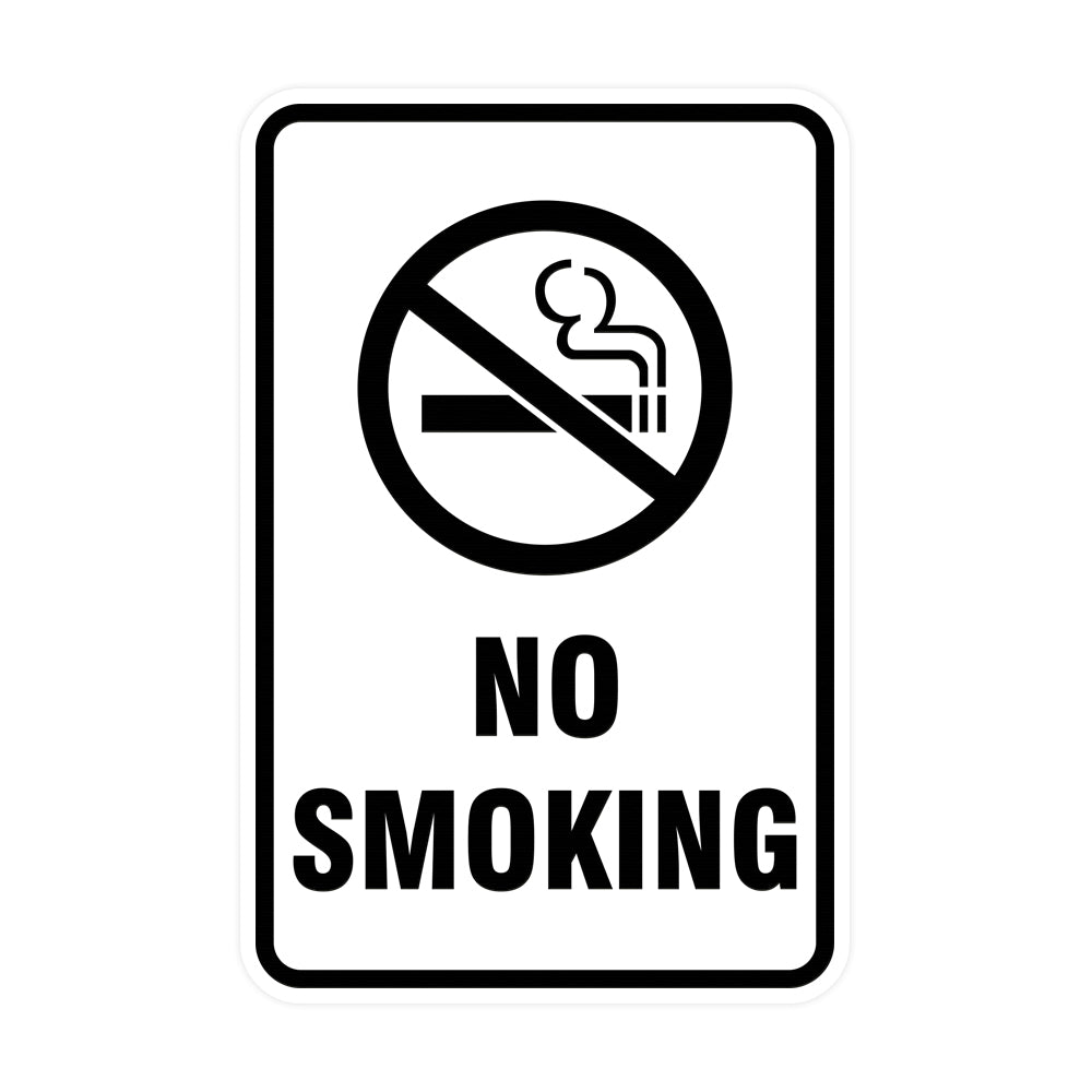 Portrait Round No Smoking Sign