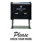 PLEASE CHECK YOUR WORK Teacher Self Inking Rubber Stamp