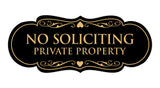 Signs ByLITA Designer No Soliciting Private Property Sign