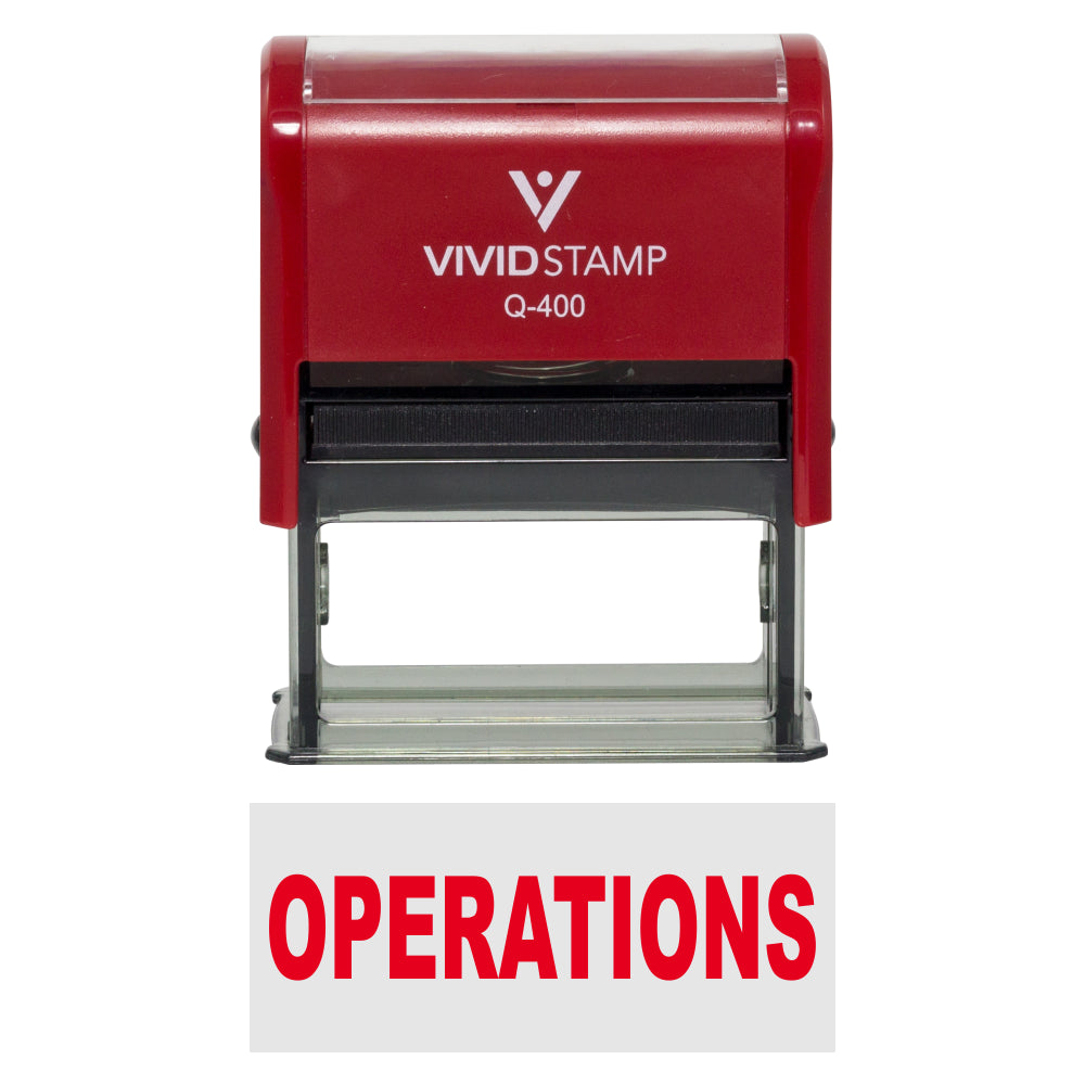 Operations Self-Inking Office Rubber Stamp