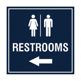 Signs ByLITA Square Restrooms left arrow Sign