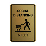 Portrait Round Social Distancing 6 Feet Sign