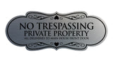 Signs ByLITA Designer No Trespassing Private Property Sign All Deliveries to Main House Front Door Sign